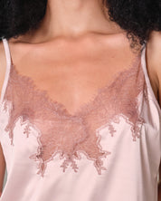 Satin cami shorts Set S03405 rose gold