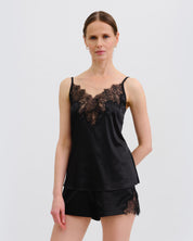 Satin cami shorts Set S03405 black