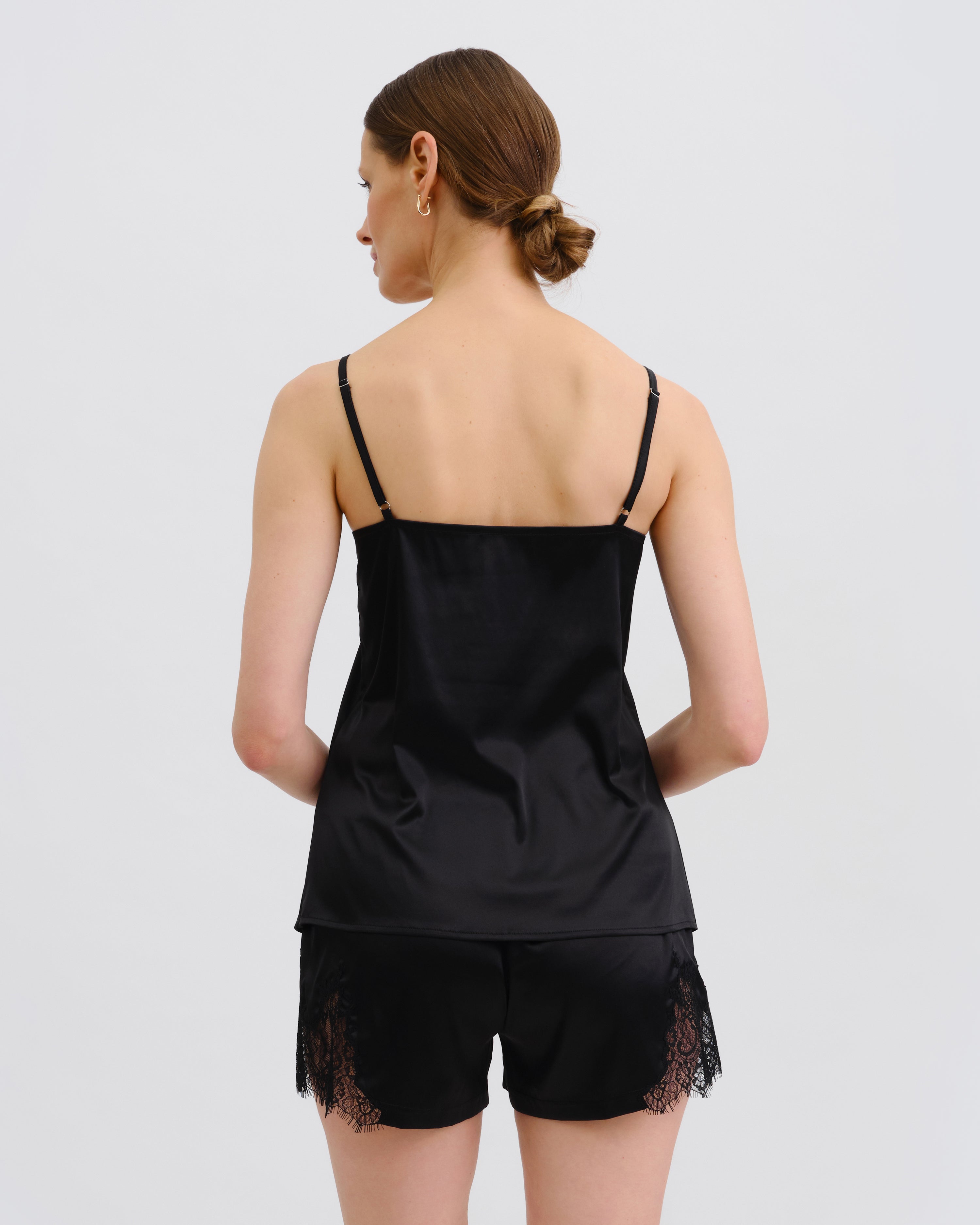 Satin cami shorts Set S03405 black