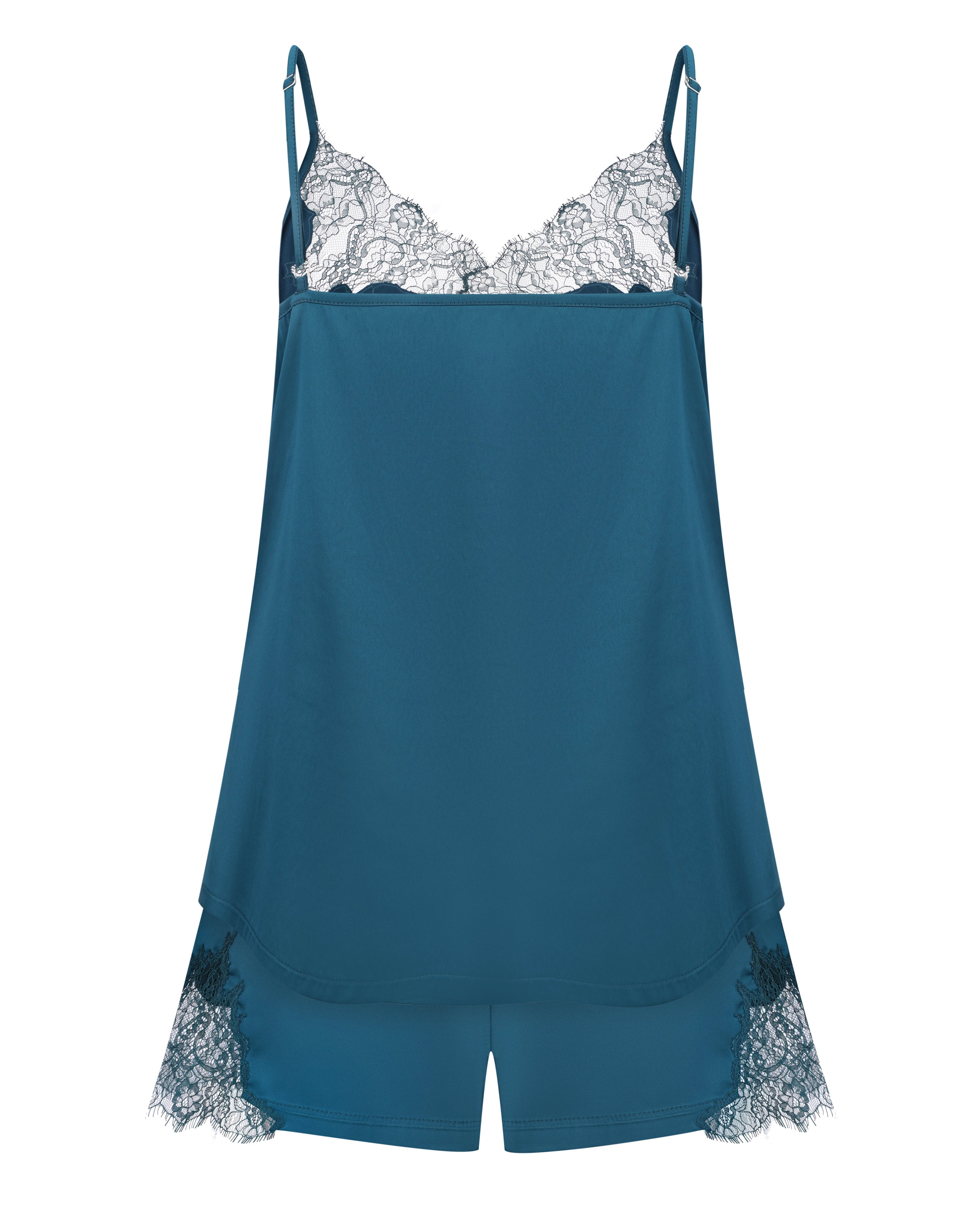 Satin cami shorts Set S03405 emerald