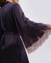 Satin Robe S03406 grey