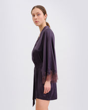 Satin Robe S03406 grey