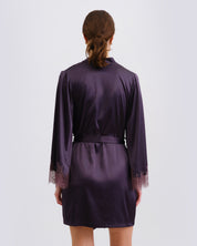 Satin Robe S03406 grey