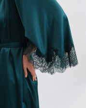 Satin Robe S03406 emerald