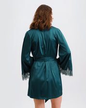 Satin Robe S03406 emerald