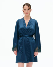 Satin Robe S03406 emerald