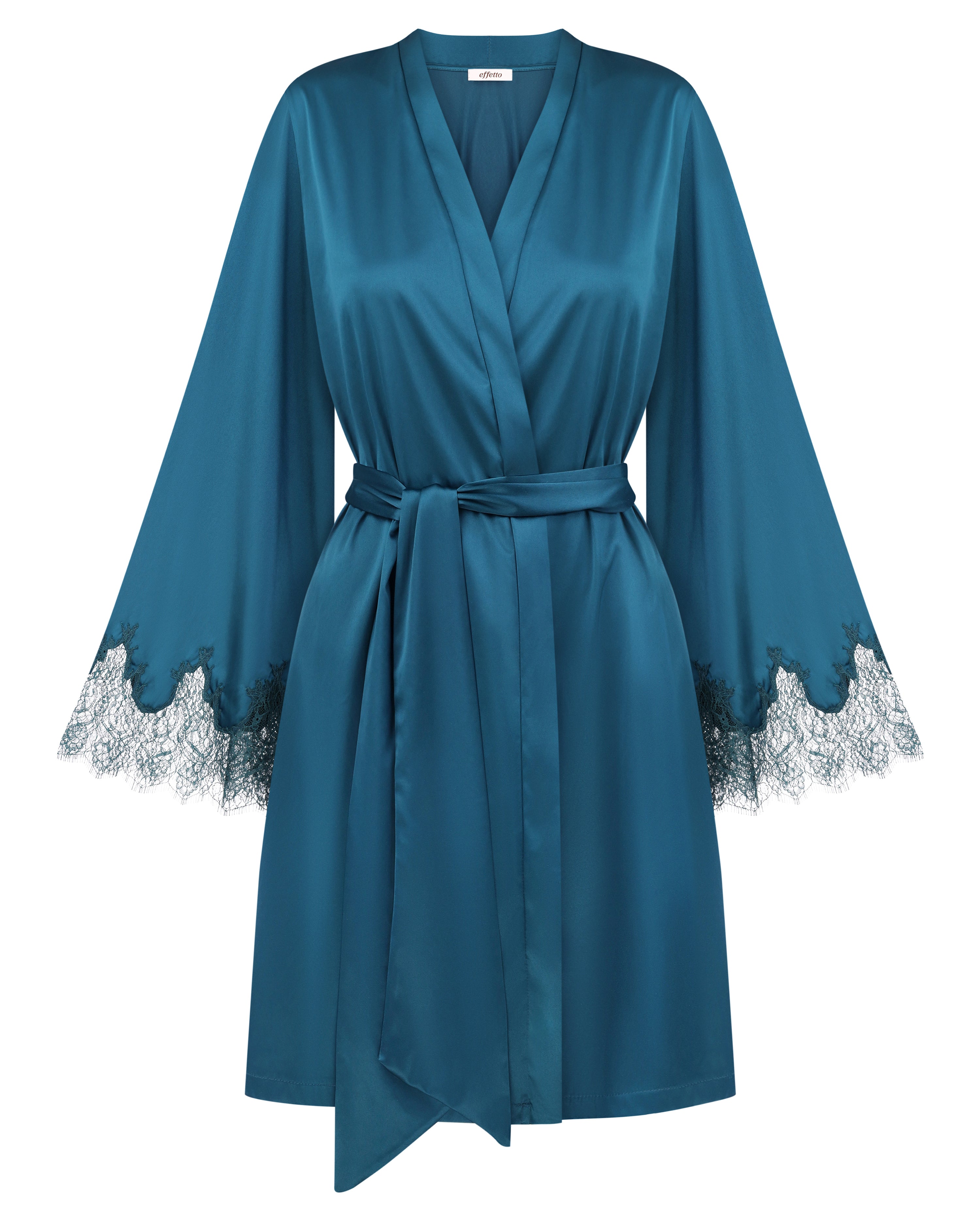 Satin Robe S03406 emerald