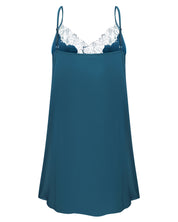 Satin Chemise spaghetti strap S03407 emerald