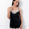 Satin cami shorts Set S03412 black