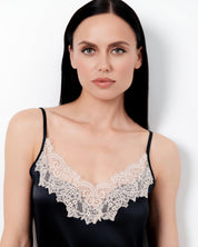 Satin cami shorts Set S03412 black