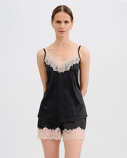 Satin cami shorts Set S03412 black