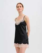 Satin cami shorts Set S03412 black