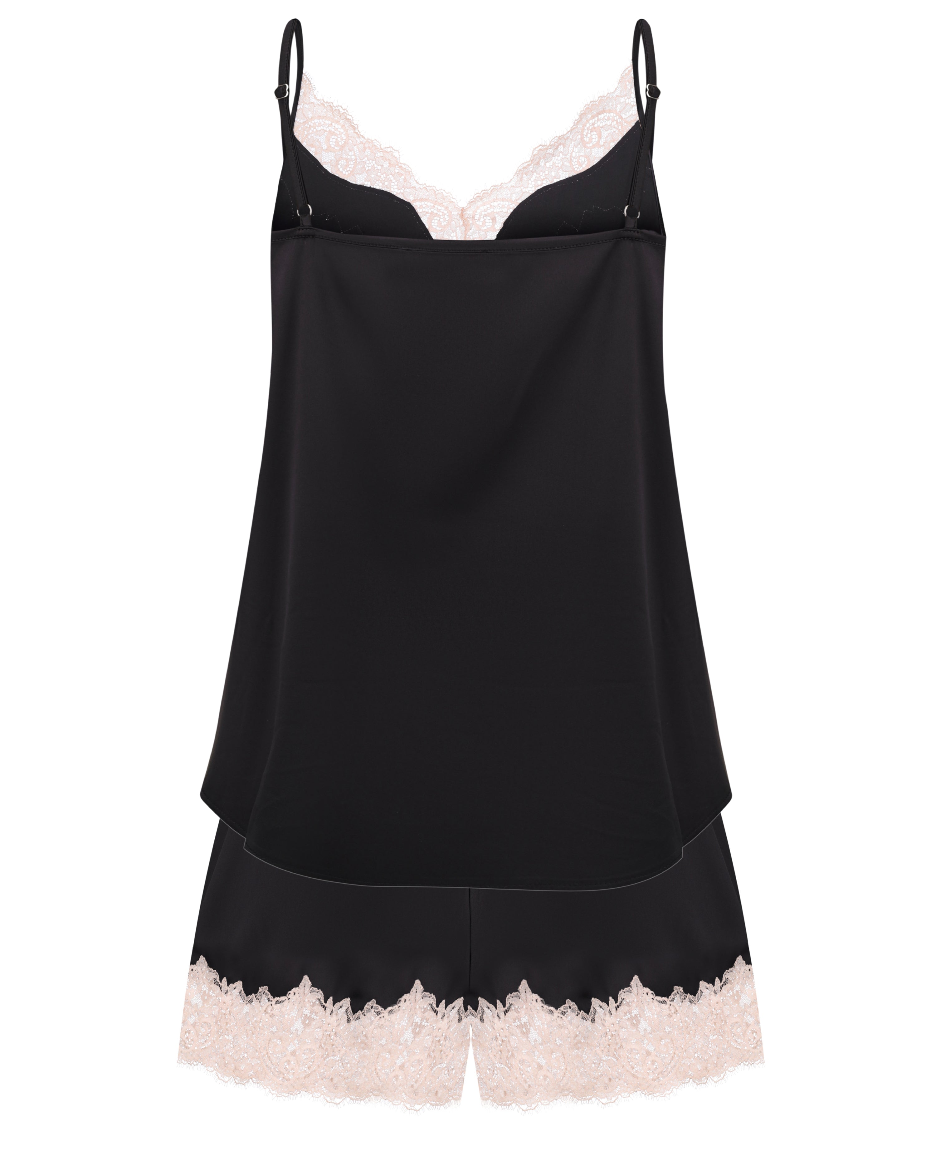 Satin cami shorts Set S03412 black