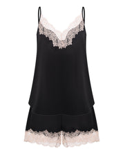 Satin cami shorts Set S03412 black