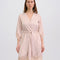 Satin 3/4 sleeve Robe S03414 rose gold