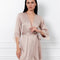Satin 3/4 sleeve Robe S03414 rose gold