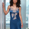 Satin Chemise spaghetti strap S03415 emerald