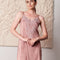 Satin Chemise spaghetti strap S03415 wood rose