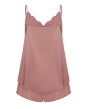 Satin cami shorts Set S03416 wood rose