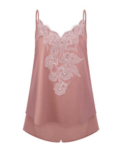 Satin cami shorts Set S03416 wood rose