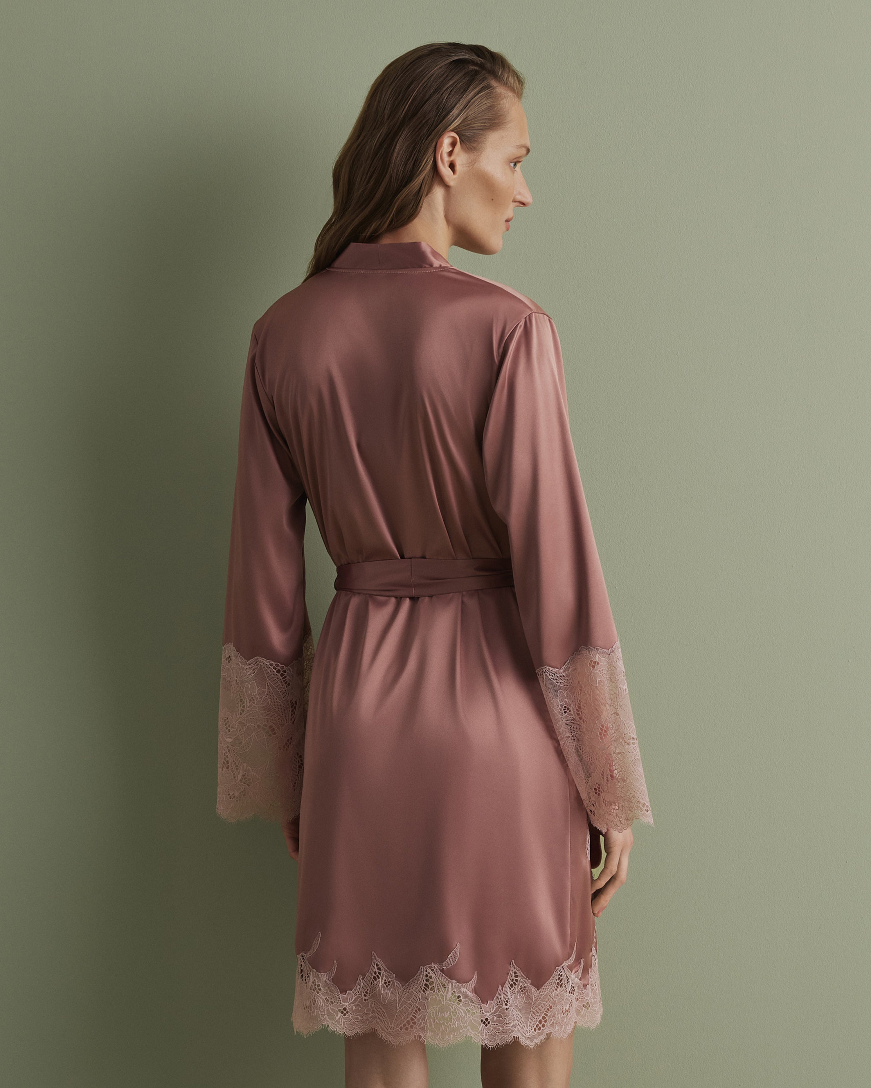 Satin Robe S03417 wood rose