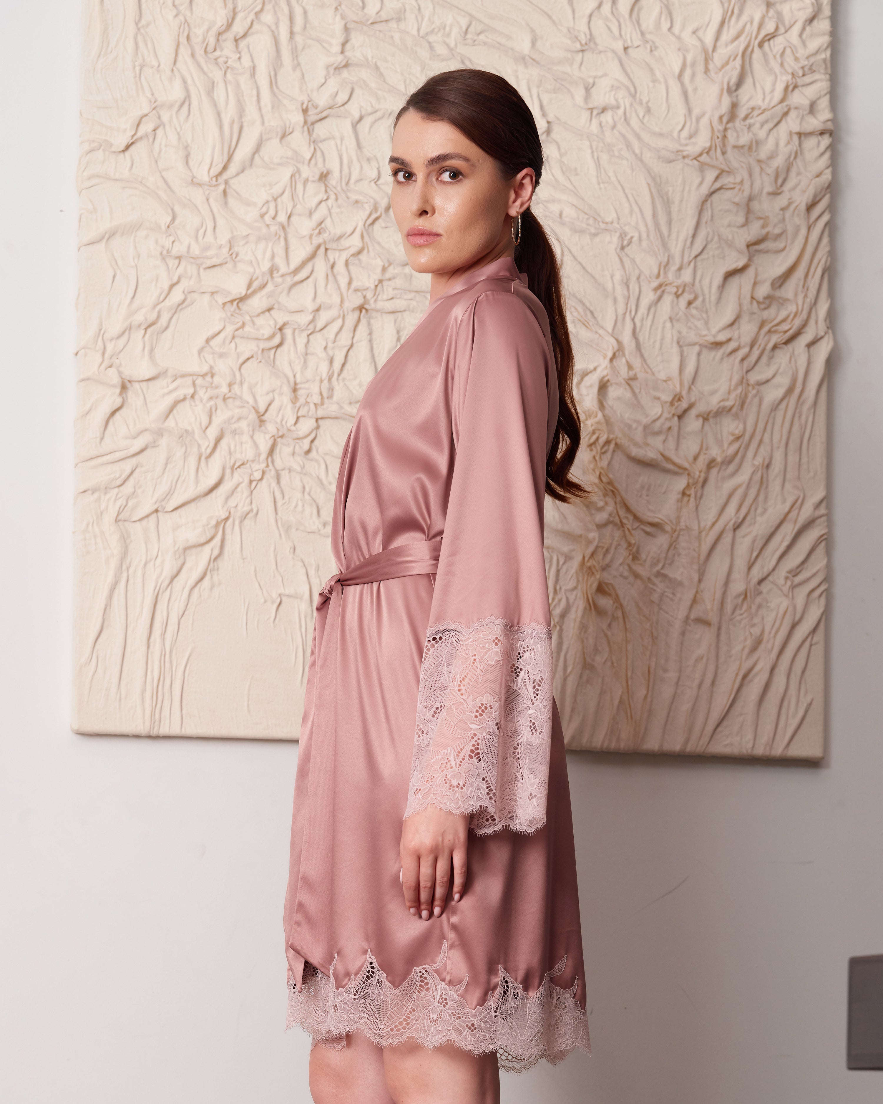 Satin Robe S03417 wood rose