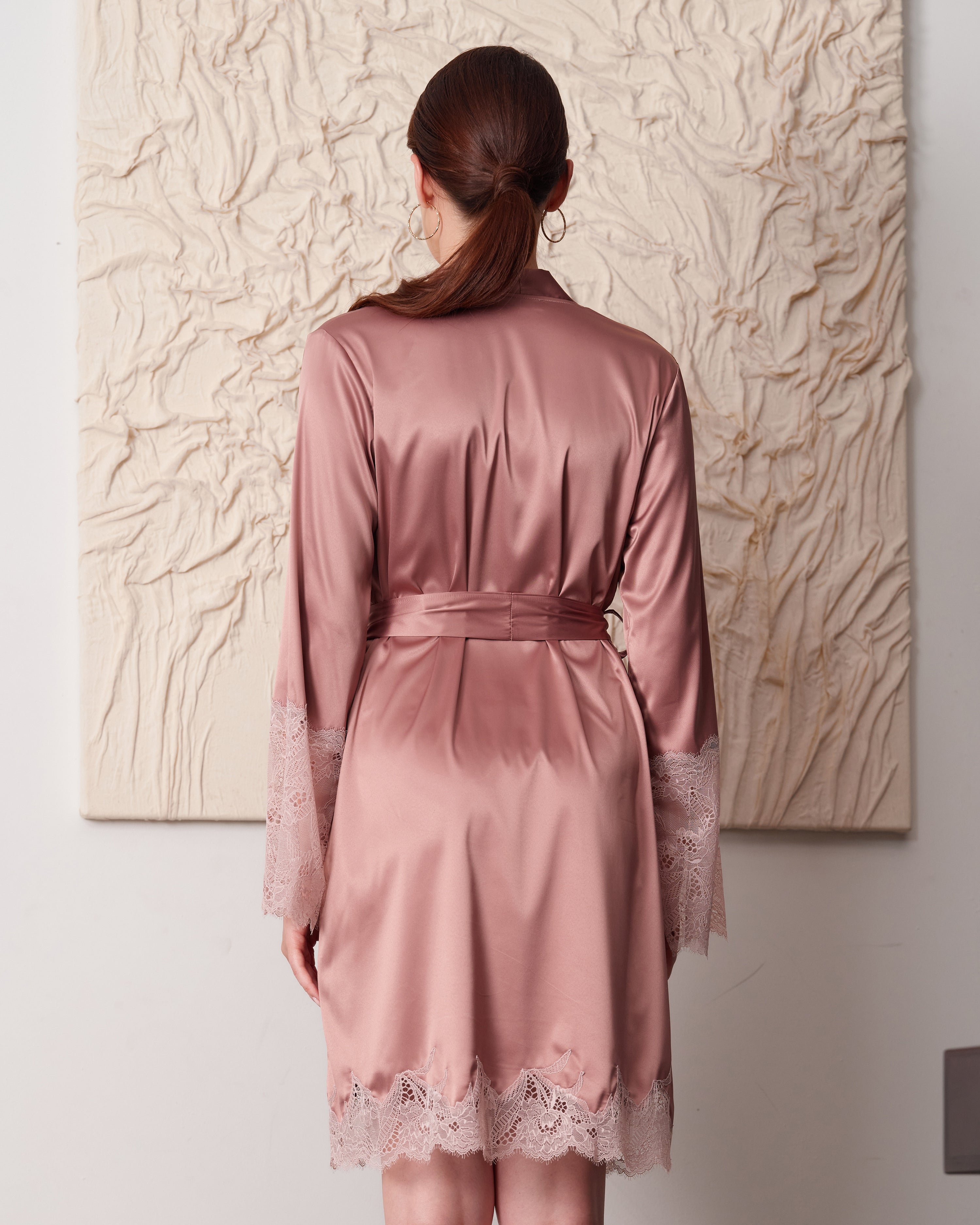 Satin Robe S03417 wood rose