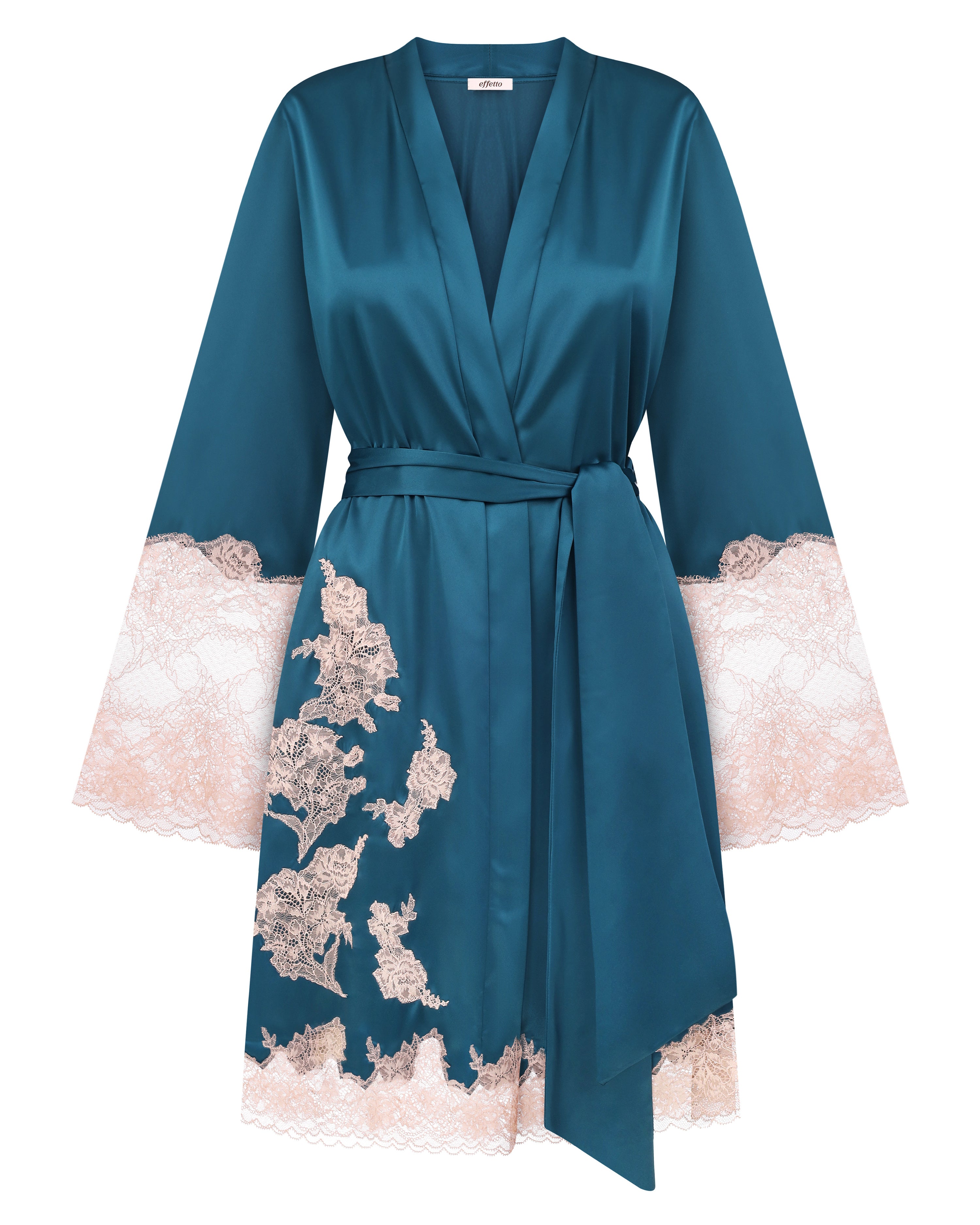 Satin Robe S03417 emerald