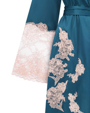 Satin Robe S03417 emerald