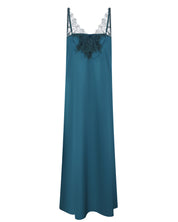 Satin Nightgown spaghetti strap S03418 emerald