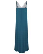 Satin Nightgown spaghetti strap S03418 emerald