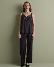 Satin camisole Pajama S03419 black