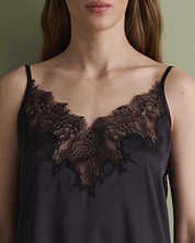 Satin camisole Pajama S03419 black
