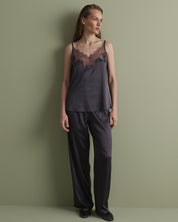 Satin camisole Pajama S03419 grey