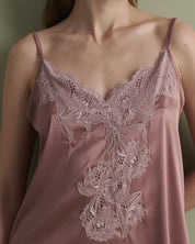 Satin camisole Pajama S03420 wood rose