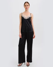 Satin camisole Pajama S03421 black