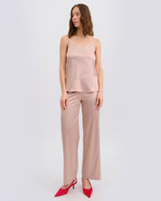 Satin camisole Pajama S03421 rose gold