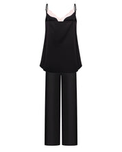Satin camisole Pajama S03421 black