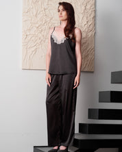 Satin camisole Pajama S03421 black