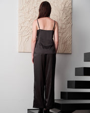 Satin camisole Pajama S03421 black