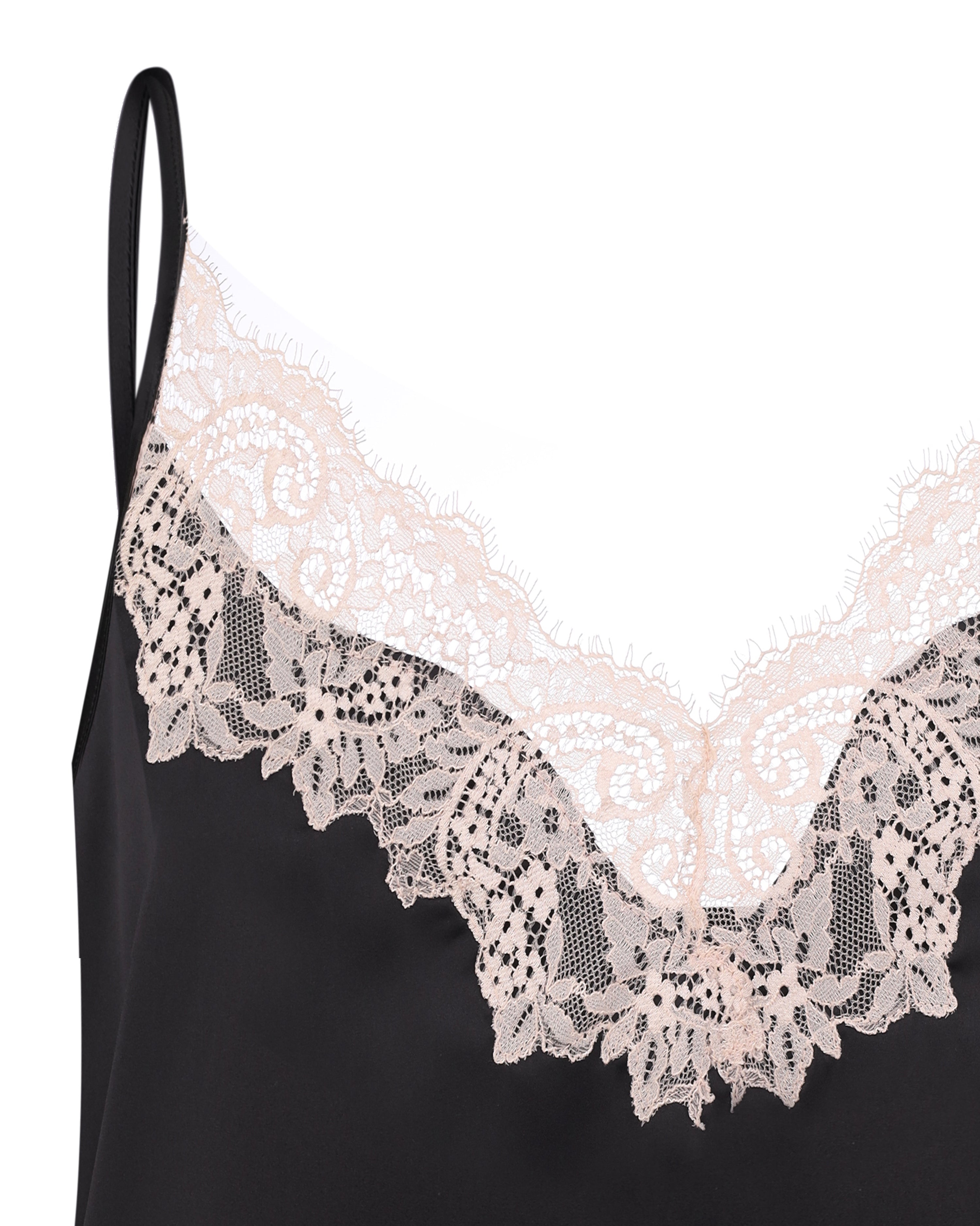Satin camisole Pajama S03421 black