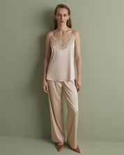 Satin camisole Pajama S03421 rose gold