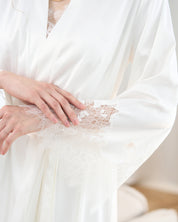 Satin mini Robe S03423 white